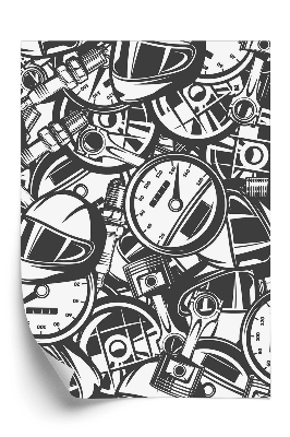 Tapeta Vzor s časťami auta