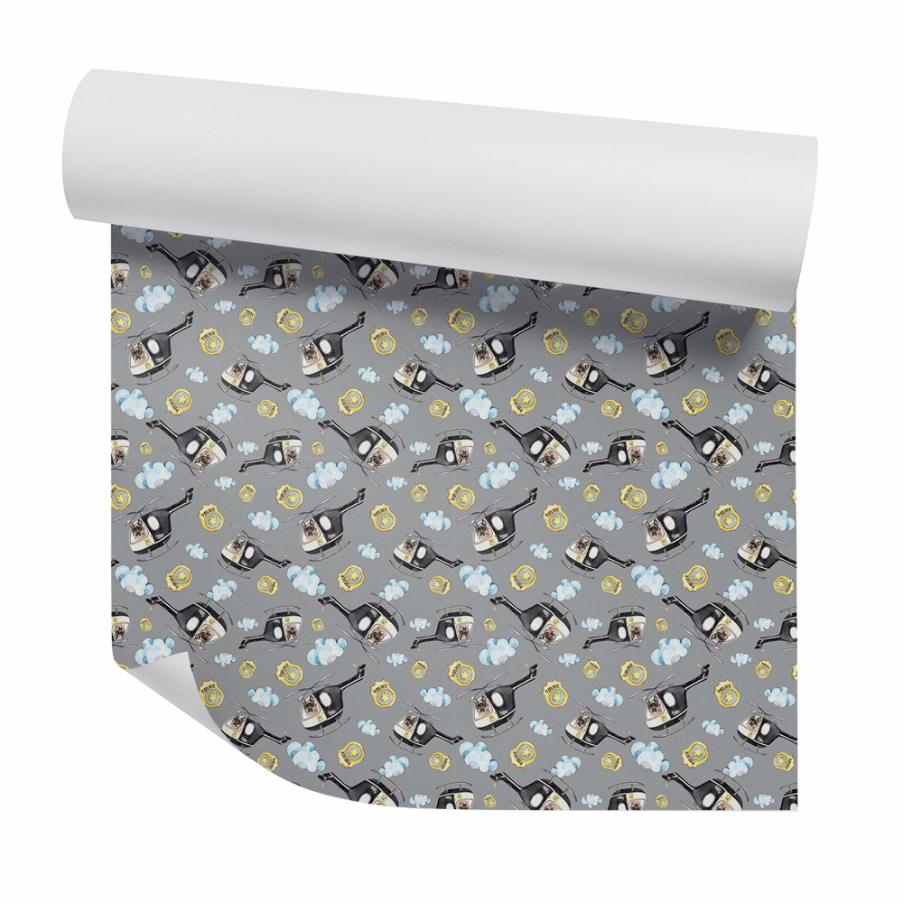 Tapeta Policajný vrtuľník v oblakoch nakreslený