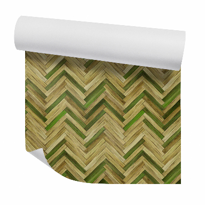 Tapeta Zelené dekoratívne drevené panely