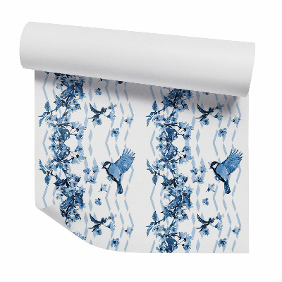 Tapeta na stenu Dekoratívne vtáky a kvety