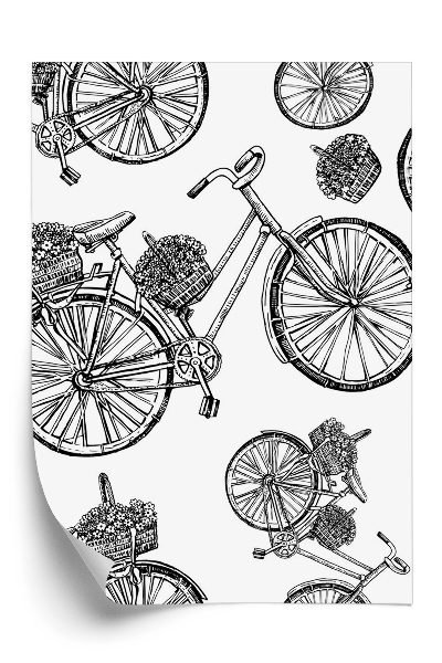 Tapeta Čiernobiele bicykle