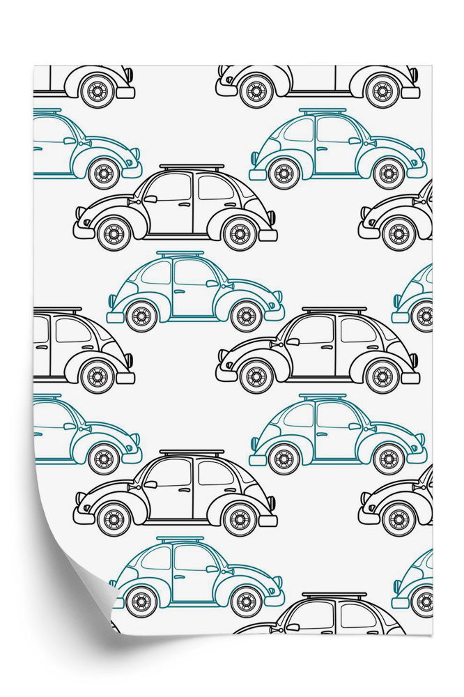 Tapeta na stenu Retro kreslené autá