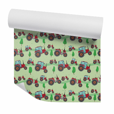 Tapeta Traktory pracujúce v horách stromy