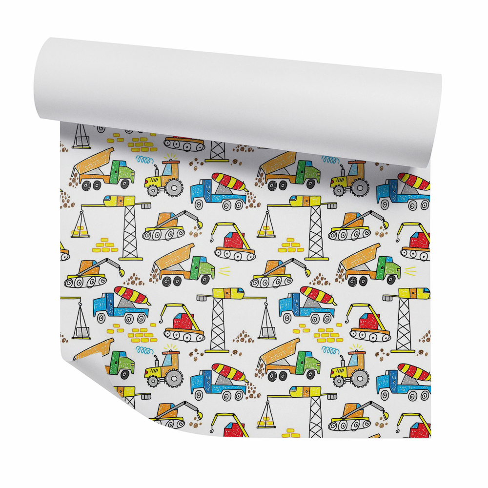 Tapeta na stenu Kreslené stavebné ťažké stroje