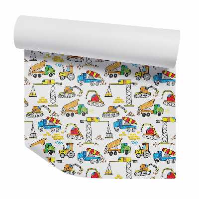 Tapeta na stenu Kreslené stavebné ťažké stroje