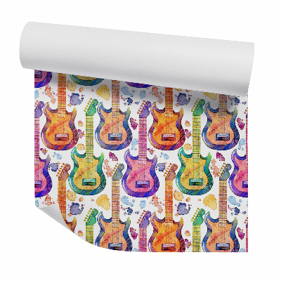 Tapeta Farebné akvarelové gitary