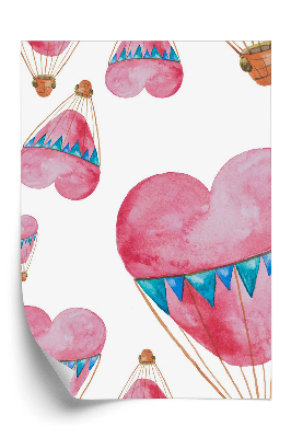 Tapeta na stenu Balóny v tvare srdca