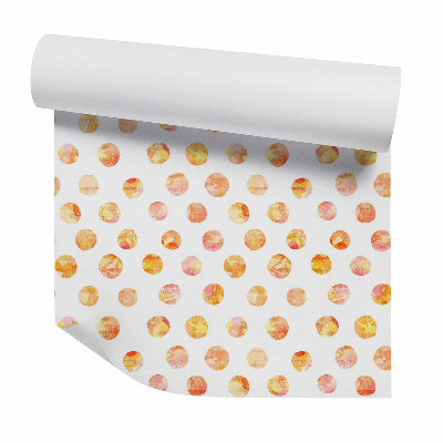 Tapeta na stenu Oranžové akvarelové bodky