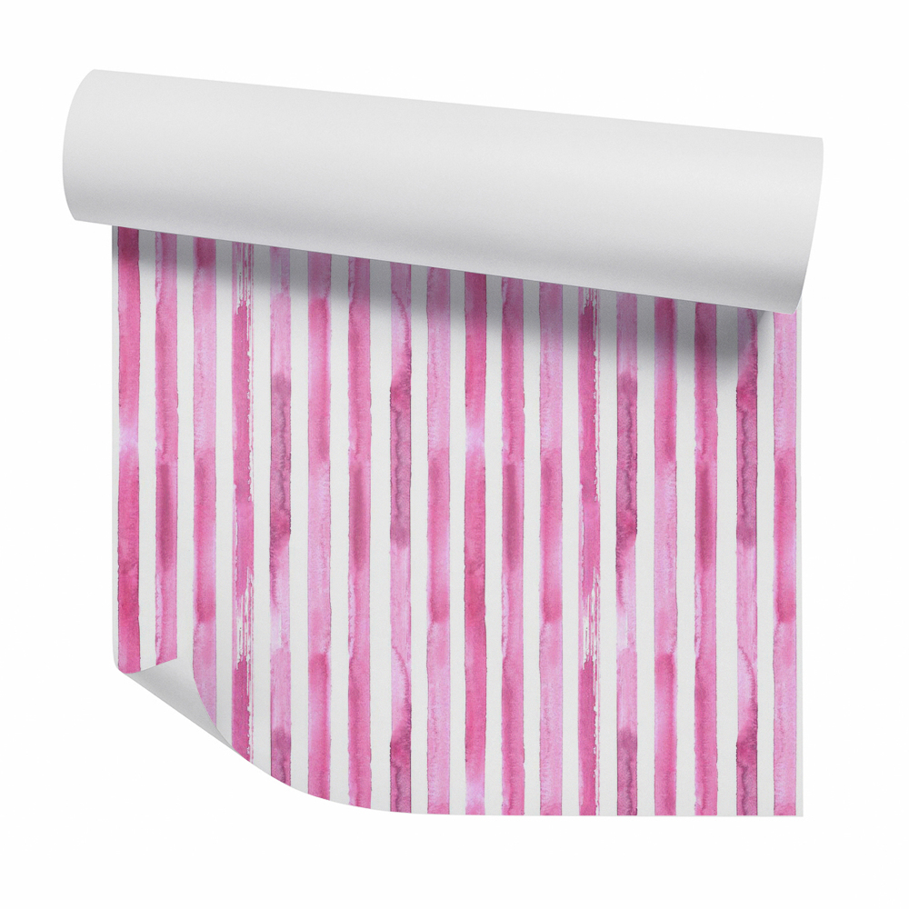 Tapeta Ružové zvislé pruhy akvarel