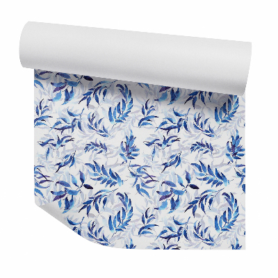 Tapeta na stenu Modré ozdobné listy