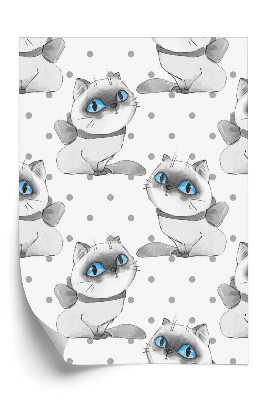 Tapeta Roztomilé kreslené mačiatko