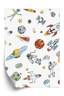 Tapeta na stenu Vzor s vesmírnymi objektmi