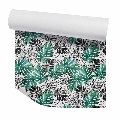 Tapeta Zelené a čierne náčrty monstery