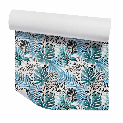 Tapeta na stenu Modro-čierna monstera