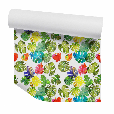 Tapeta na stenu Farebné listy monstery