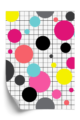 Tapeta Abstraktné geometrické kruhy na mriežke