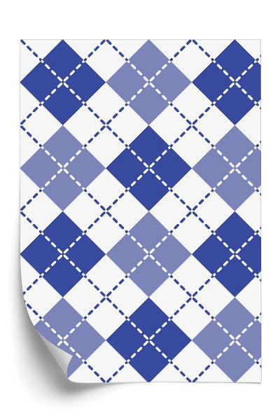 Tapeta Modrá kocka