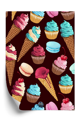 Tapeta na stenu Vzor so zmrzlinovými zákuskami