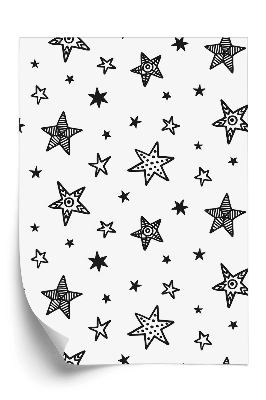 Tapeta na stenu Kreslené hviezdy na bielom pozadí