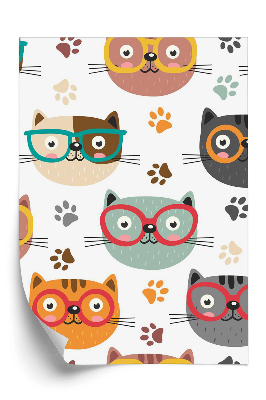 Tapeta na stenu Roztomilé tváre mačiatok s okuliarmi