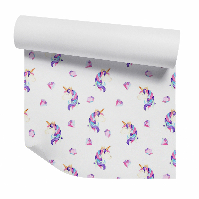 Tapeta Dekoratívne diamanty jednorožcov