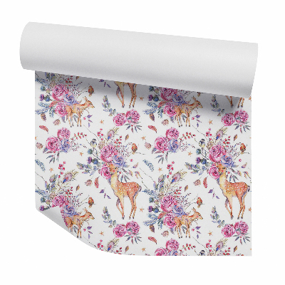 Tapeta na stenu Srnky medzi kyticami kvetov