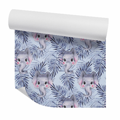 Tapeta na stenu Slony v tropických listoch