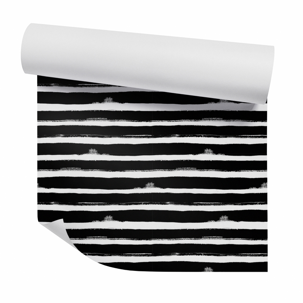Tapeta na stenu Vodorovné čierne pruhy
