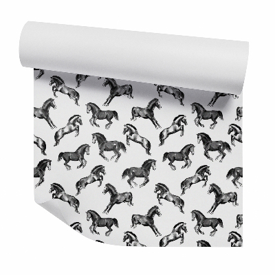 Tapeta na stenu Umenie čiernych čínskych koní