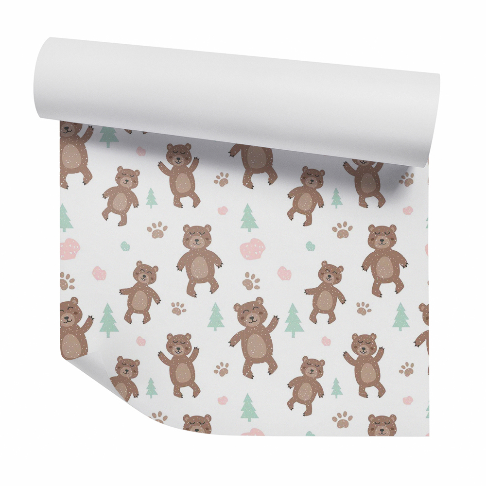 Tapeta Pastelové lesné medvedíky