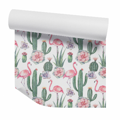 Tapeta na stenu Plameniaky a kaktusy