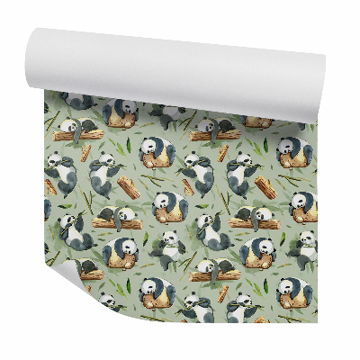 Tapeta na stenu Dekoratívne roztomilé pandy