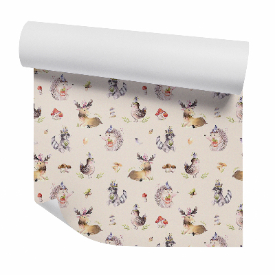 Tapeta na stenu Roztomilá ilustrácia lesných zvierat