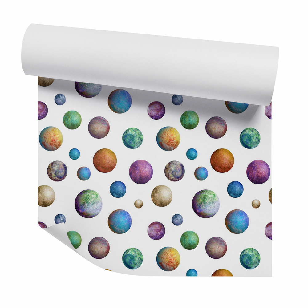 Tapeta na stenu Planéty v kontrastných farbách