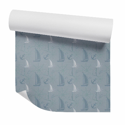 Tapeta na stenu Námorné vzory plachetníc a kotiev