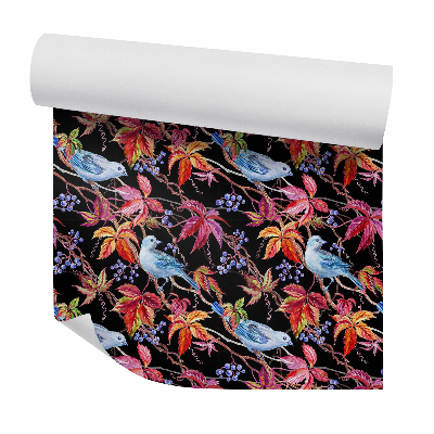 Tapeta Modrí vtáci farebná abstrakcia