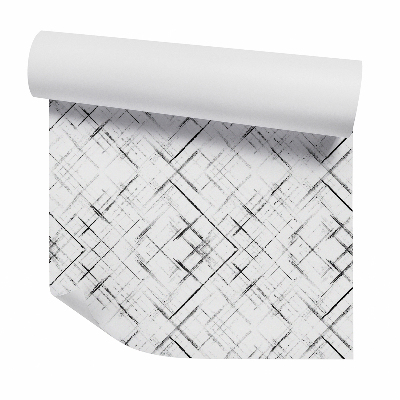 Tapeta na stenu Čiary čierna kockovaná abstrakcia