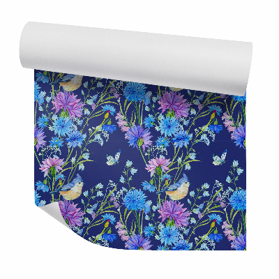 Tapeta Modré kvety abstraktné