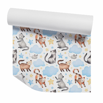 Tapeta na stenu Mačky hrajúce sa v oblakoch