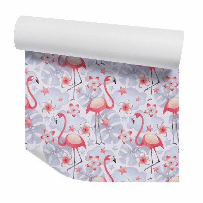 Tapeta Plameniaky v sivých listoch