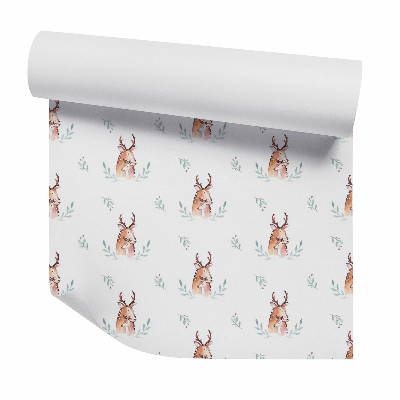 Tapeta na stenu Červený jeleň v tráve biele pozadie