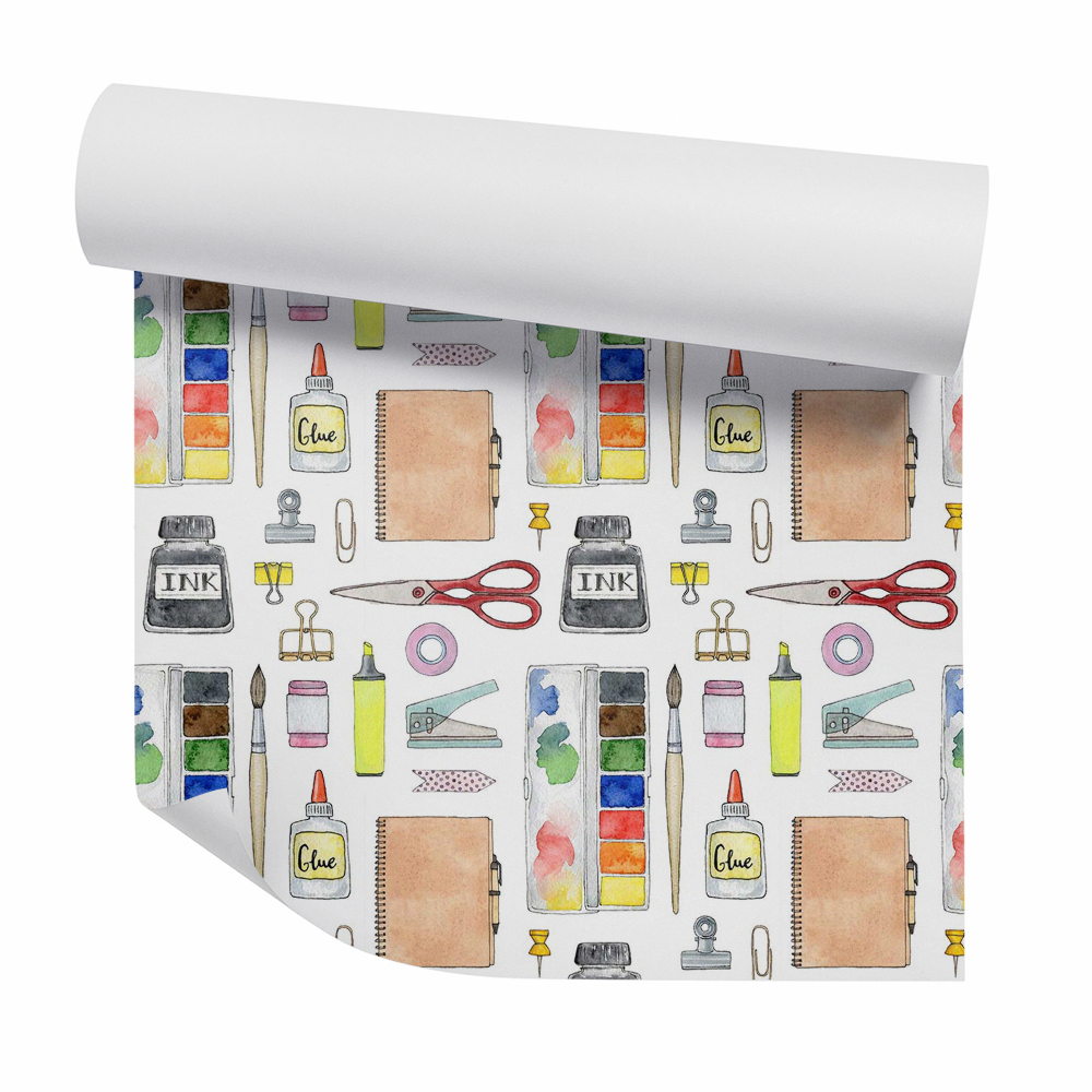 Tapeta Školské potreby nakreslené