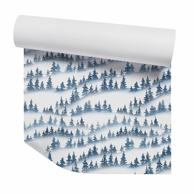 Tapeta Ihličnaté stromy ranná hmla