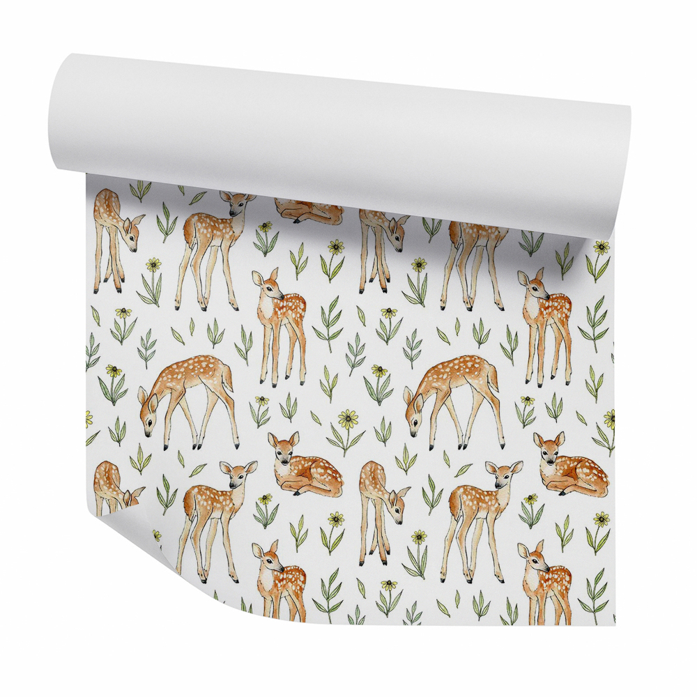 Tapeta Mladá srnka medzi rastlinami