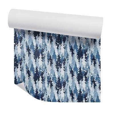 Tapeta na stenu Zasnežený les v zimnom večeri