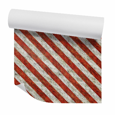 Tapeta na stenu Biele pruhy s červenou textúrou