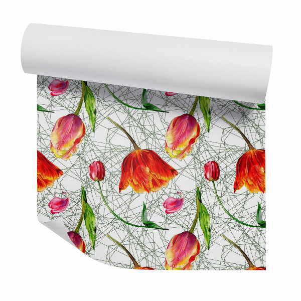 Tapeta Krásne červené tulipány abstraktné