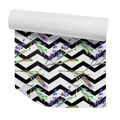 Tapeta Kvetinový vzor čiernobiele pozadie