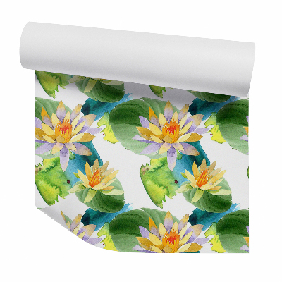 Tapeta na stenu Žltozelené pastelové kvety