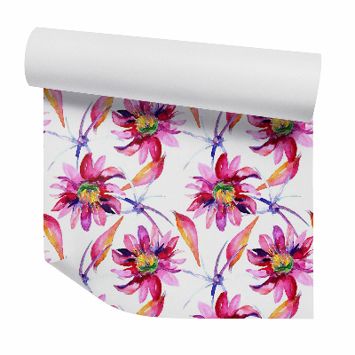 Tapeta na stenu Akvarelové veľké kvety